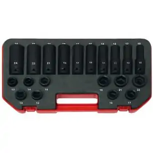 ADLER Zestaw nasadek krótkich i długich -20 szt.