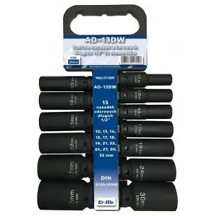 AD-13DW Zestaw nasadek długich - 13 szt wieszak