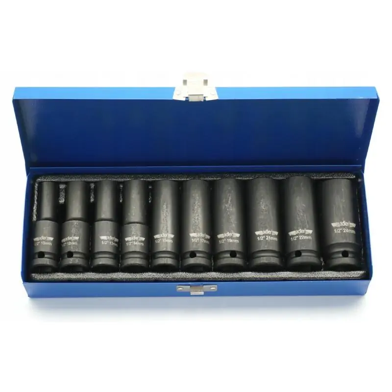 Zestaw nasadek udarowych długich 1/2'' - 10 szt.