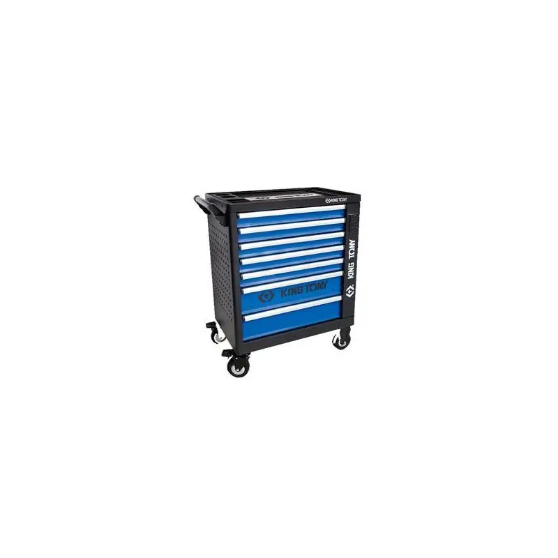 Wózek 7 Szuflad z Zamkiem Elektronicznym (Bez Narzędzi) - Czarno Niebieski