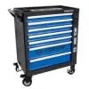 Wózek 7 Szuflad z Zamkiem Elektronicznym (Bez Narzędzi) - Czarno Niebieski