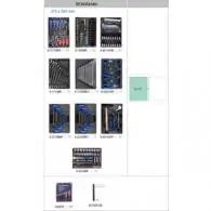 WÓZEK WARSZTATOWY 87432-5C - NIEBIESKI, Z ZESTAWEM NARZĘDZI 173cz.