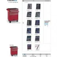 WÓZEK WARSZTATOWY 87432-5B - CZERWONY, Z ZESTAWEM NARZĘDZI 173cz.
