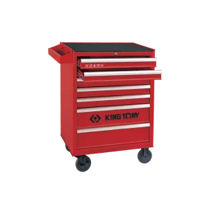 WÓZEK WARSZTATOWY 87434-7B - CZERWONY, Z ZESTAWEM NARZĘDZI 286cz., WYTŁOCZKI Z PIANKI