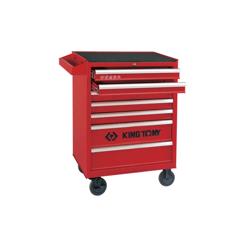 WÓZEK WARSZTATOWY 87434-7B - CZERWONY, Z ZESTAWEM NARZĘDZI 325cz., WYTŁOCZKI Z PIANKI