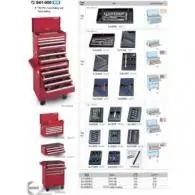 WÓZEK WARSZTATOWY 87432-5B + 87411-6B + 87421-3B CZERWONY Z ZESTAWEM NARZĘDZI 172cz.