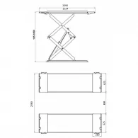 WYSOKI PODNOŚNIK NOŻYCOWY NADPOSADZKOWY Normet PX3500WN