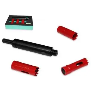 Frez do rozwiercania krawędzi obudowy zerwanego wtryskiwacza - zestaw