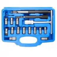 Zestaw do czyszczenia gniazd wtryskiwaczy 17 szt