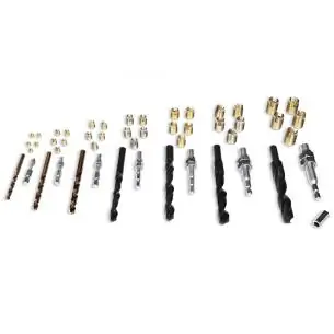 Zestaw do regeneracji gwintu z wkładkami / tulejkami M3 - M12 (Dzięcioł)