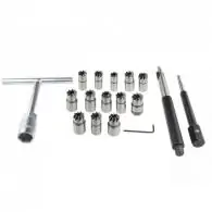 Zestaw do czyszczenia gniazd wtryskiwaczy 17 szt