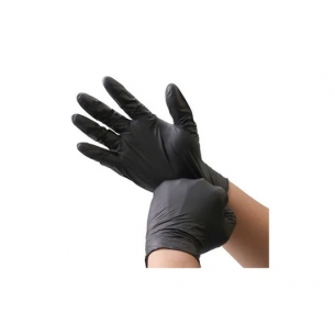 Rękawiczki bezpudrowe czarne nitrylowe czarne lub niebieskie