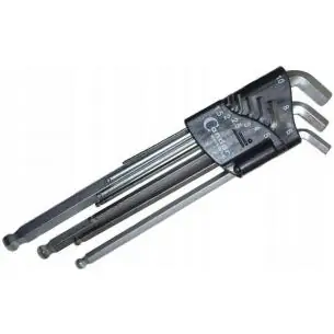 Klucze imbus 1.5-10 mm z kulką, 9 szt.