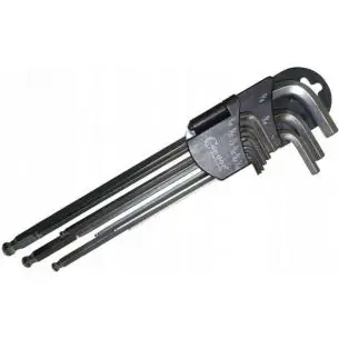 Klucze imbus 1/16"-3/8" z kulką, 9 szt.