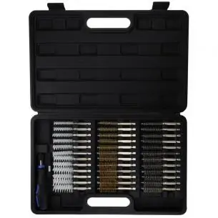 Zestaw 38 szczotek do czyszczenia gniazd świec, wtryskiwaczy