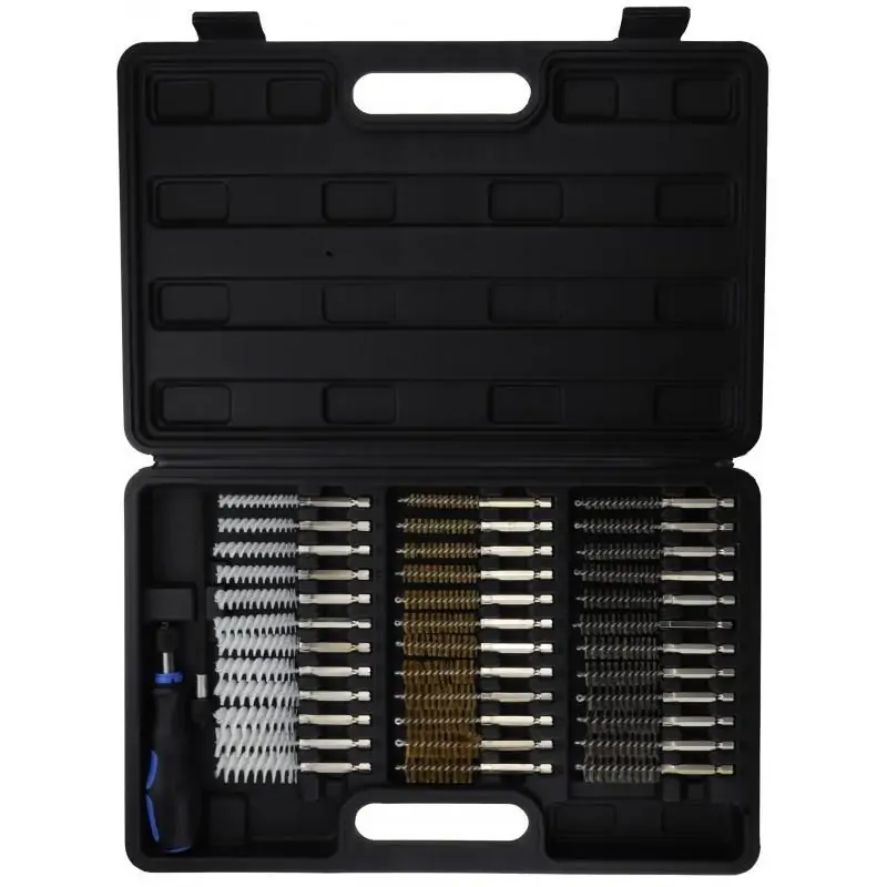 Zestaw 38 szczotek do czyszczenia gniazd świec, wtryskiwaczy