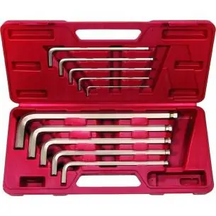 Klucze imbus 3.0-17 mm z kulką, 10 szt.