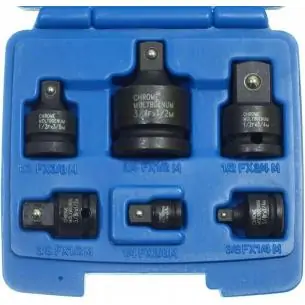 Adaptery udarowe 1/4"-3/4", 6 cz. zestaw