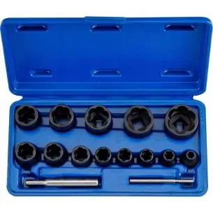 Nasadki wykrętaki 6-27 mm, 15 szt.