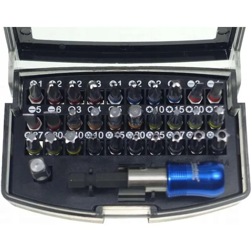 ZESTAW BITÓW ,PŁASKIE,KRZYŻAKOWE,TORX,IMBUS 32 szt