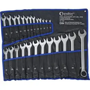 Klucze płasko oczkowe VarioPlus, 6-32 mm, 25 szt. satynowe