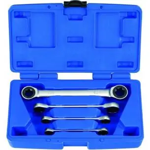 Klucze oczkowe Torx E6-E24, z grzechotka, 4 szt.