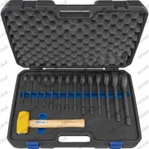 Klucze oczkowe do pobijania z młotkiem, 19-50 mm, 15 el.