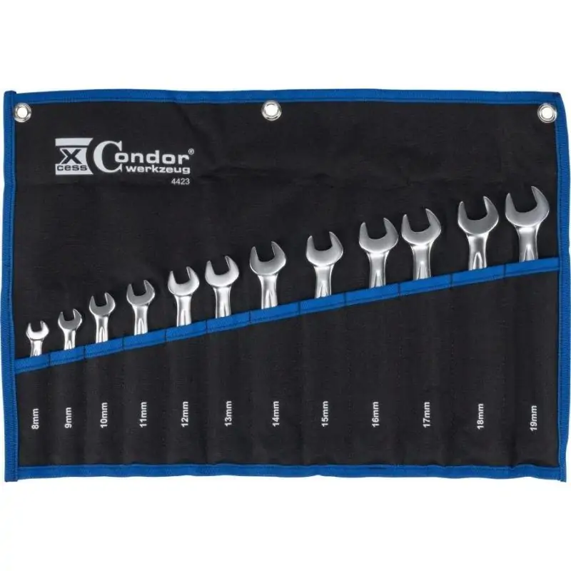 Klucze płasko oczkowe VarioPlus, 8-19 mm, 12 szt.