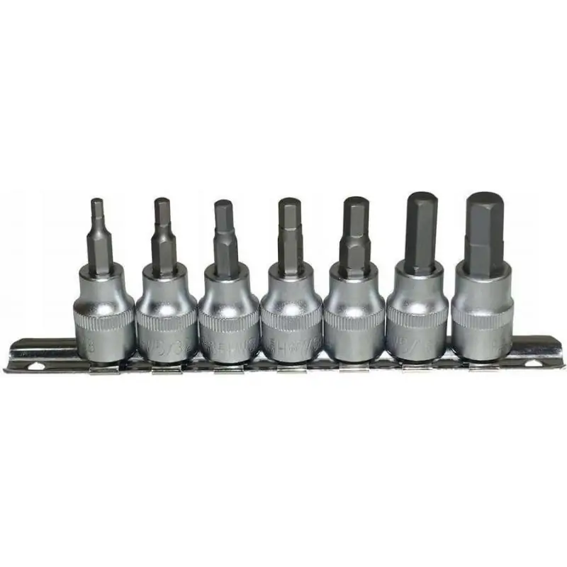 Nasadki imbus. 1/8"-3/8'', 3/8", 7 szt.