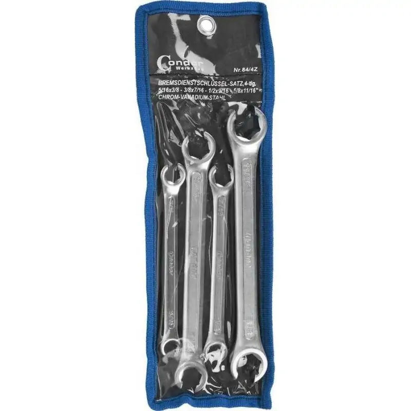 Klucze oczkowe otwarte 5/16''-11/16'', 4 szt.