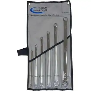 Klucze oczkowe Torx E6-E24, długie, 6 szt.