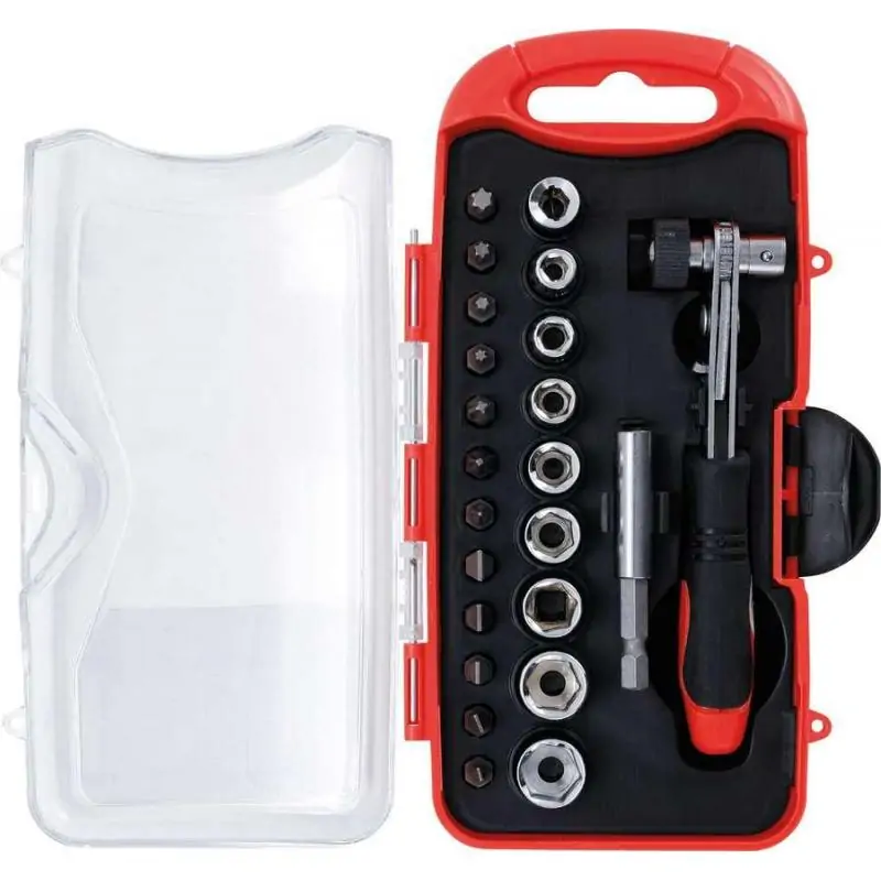 23 bity i nasadki z grzechotką 1/4"