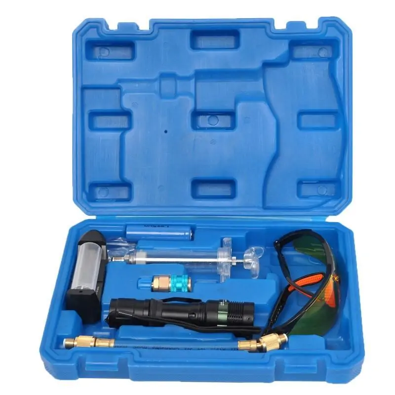 Zestaw do sprawdzania szczelności klimatyzacji z lampa UV