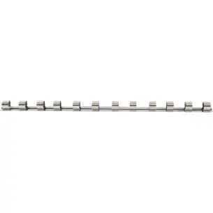 Szyna stalowa do nasadek 3/4", 12 spinek