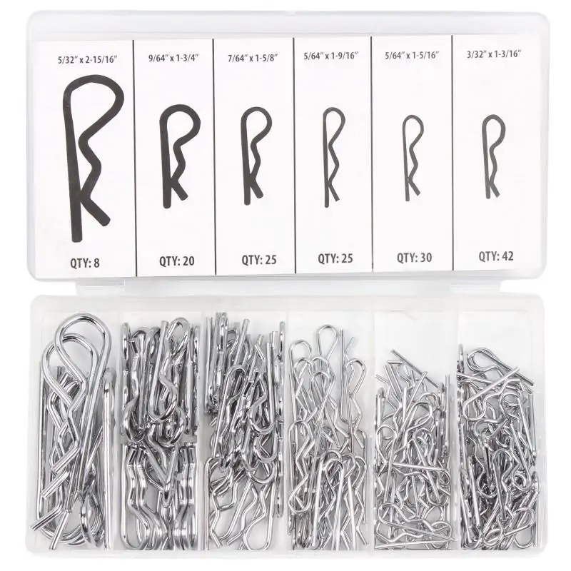 Zestaw zawleczek sprężynowych 150 szt