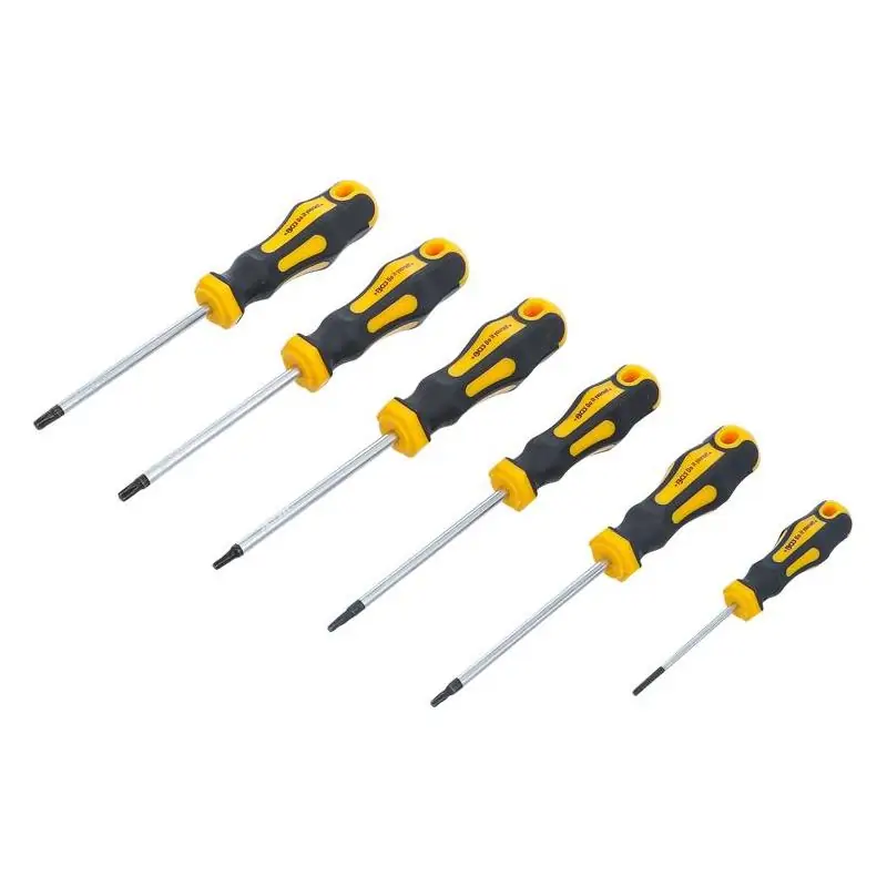 Wkrętaki Torx T10-T30 z otworem, 6 szt.