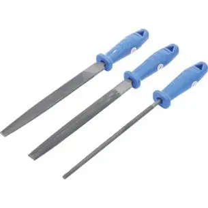 Pilniki ślusarskie 200 mm, 3 szt.