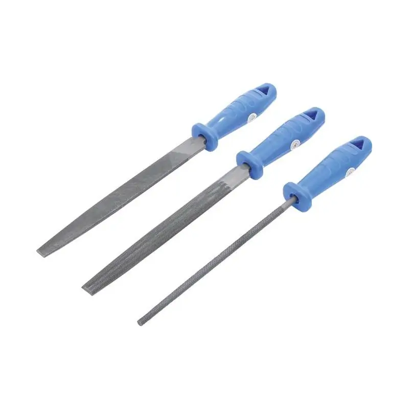 Pilniki ślusarskie 200 mm, 3 szt.