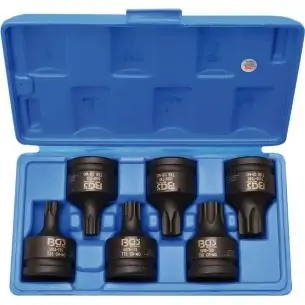 Nasadki Torx 3/4", T55-T100, 6 szt.