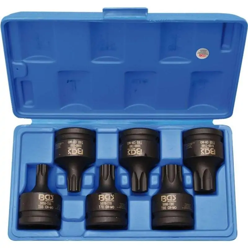 Nasadki Torx 3/4", T55-T100, 6 szt.