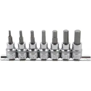 Nasadki imbus 3-10 mm, 3/8", 7 szt.