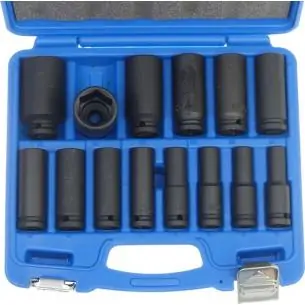 Nasadki długie 1/2", 10-32 mm, 14 szt.