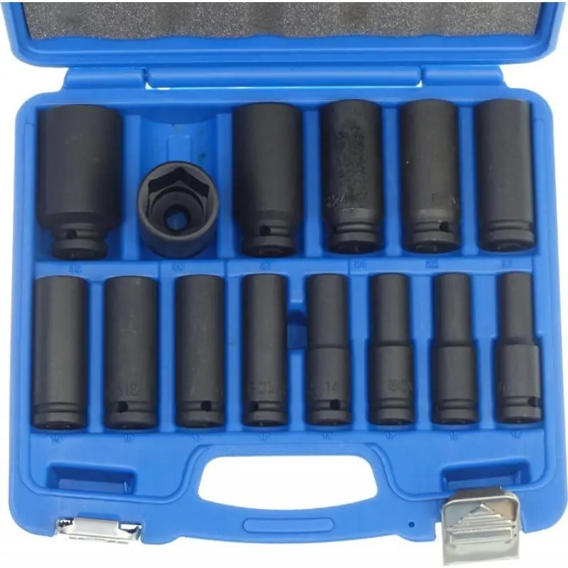 Nasadki długie 1/2", 10-32 mm, 14 szt.