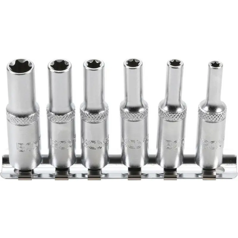 Nasadki Torx długie 1/4", E 4-E10, 6 szt.