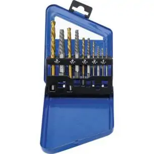 Wykrętaki trzpieniowe 2-7.5 mm + wiertła, tytan