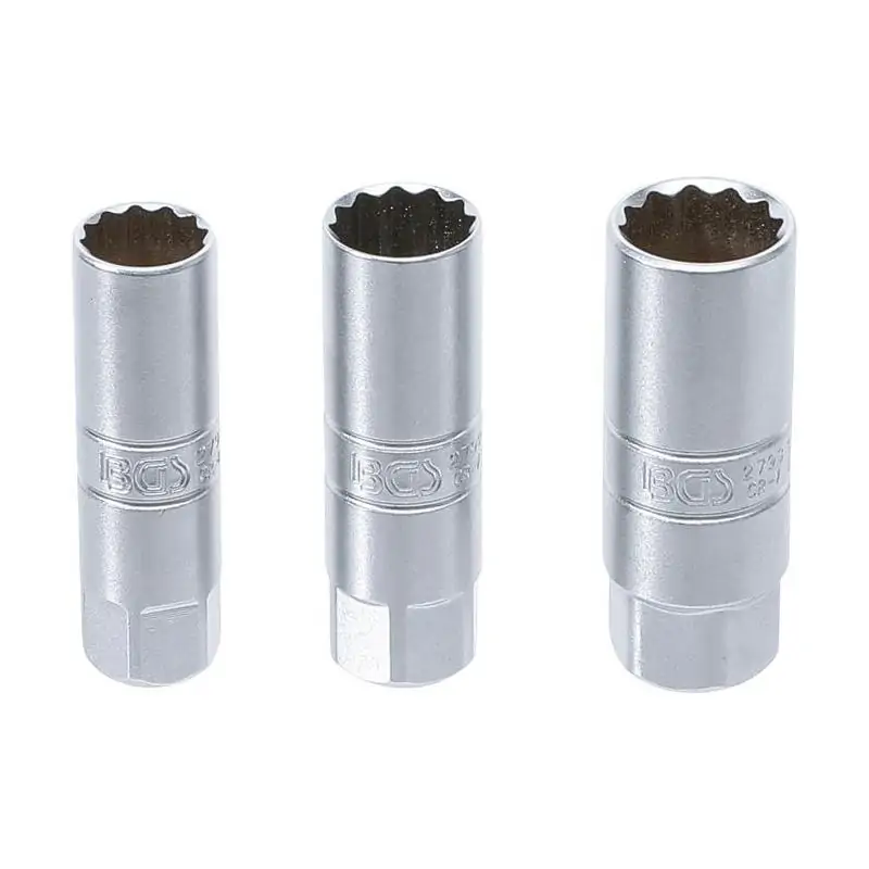 Nasadki do świec 3/8", 14, 16, 18 mm, 3 szt,