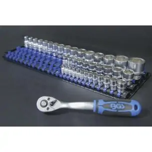 Szyny do nasadek, z 80 szt. 1/4", 3/8", 1/2"