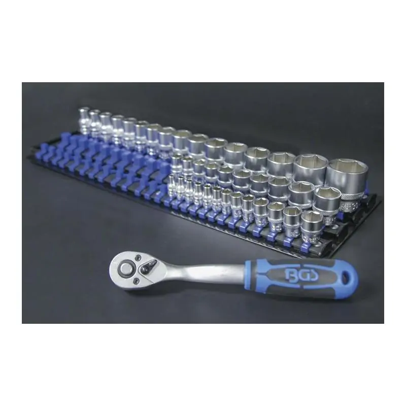 Szyny do nasadek, z 80 szt. 1/4", 3/8", 1/2"