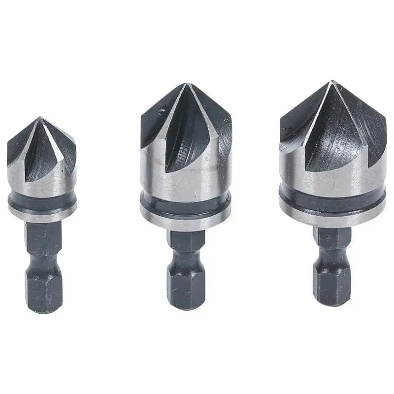 Pogłębiacze stożkowe HSS 1/4", 12, 16, 19 mm, 3 szt.