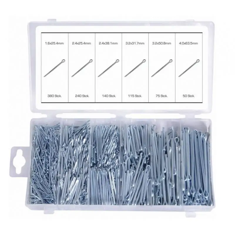 Zestaw zawleczek prostych 555 szt